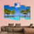 Beach Resort In Mauritius Canvas Wall Art-4 Pop-Gallery Wrap-50" x 32"-Tiaracle
