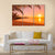 Beach At Sunrise Time Canvas Wall Art-3 Horizontal-Gallery Wrap-37" x 24"-Tiaracle