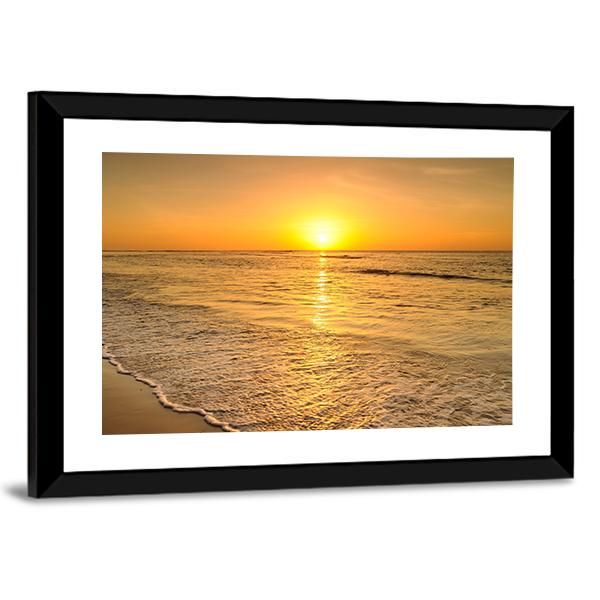 Beach & Sea Sunset Thailand Canvas Wall Art-3 Horizontal-Gallery Wrap-25" x 16"-Tiaracle