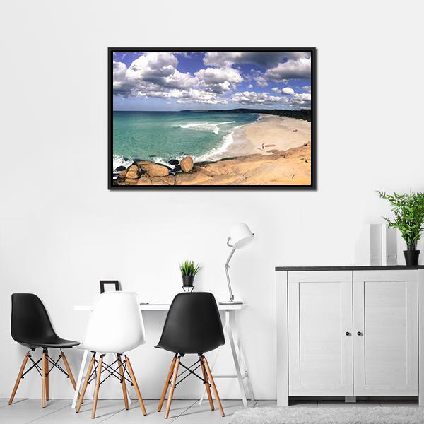 Beach In Australia Panoramic Canvas Wall Art-1 Piece-36" x 12"-Tiaracle