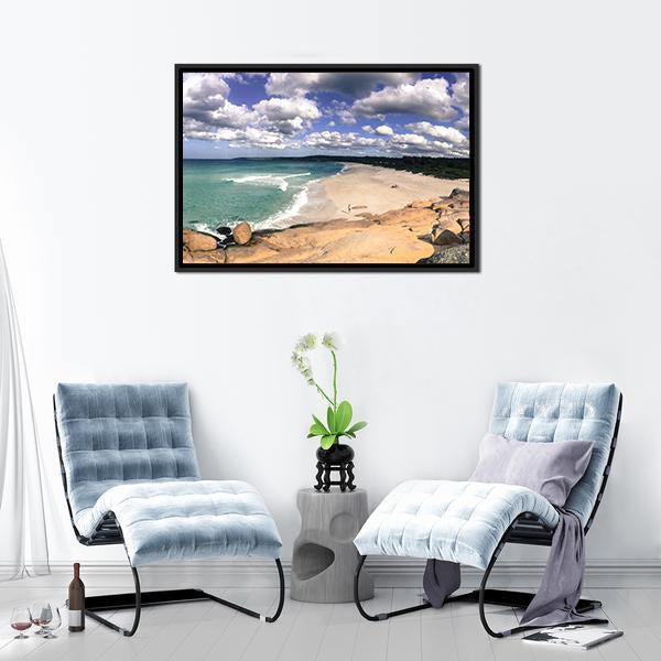 Beach In Australia Panoramic Canvas Wall Art-1 Piece-36" x 12"-Tiaracle
