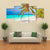 Beach With Coconut Palm Canvas Wall Art-5 Star-Gallery Wrap-62" x 32"-Tiaracle