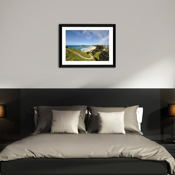Beach With Mount Maunganui Panoramic Canvas Wall Art-1 Piece-36" x 12"-Tiaracle