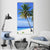 Beach With Palm Tree On Island Of Maldives Vertical Canvas Wall Art-3 Vertical-Gallery Wrap-12" x 25"-Tiaracle