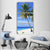 Beach With Palm Tree On Island Of Maldives Vertical Canvas Wall Art-3 Vertical-Gallery Wrap-12" x 25"-Tiaracle