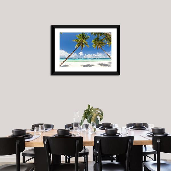 Palms & White Sand Philippines Canvas Wall Art-3 Horizontal-Gallery Wrap-25" x 16"-Tiaracle