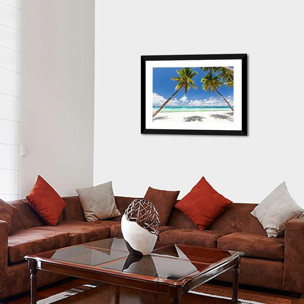 Palms &amp; White Sand Philippines Canvas Wall Art-3 Horizontal-Gallery Wrap-25" x 16"-Tiaracle