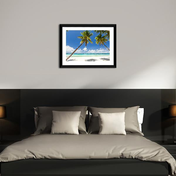 Palms &amp; White Sand Philippines Canvas Wall Art-3 Horizontal-Gallery Wrap-25" x 16"-Tiaracle