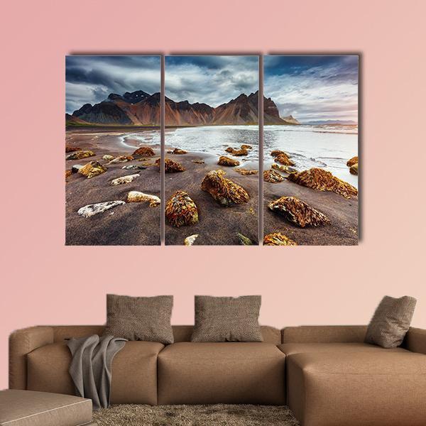 Beach With Wet Sand Canvas Wall Art-3 Horizontal-Gallery Wrap-25" x 16"-Tiaracle