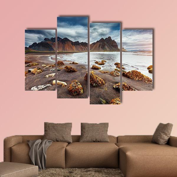 Beach With Wet Sand Canvas Wall Art-4 Pop-Gallery Wrap-50" x 32"-Tiaracle