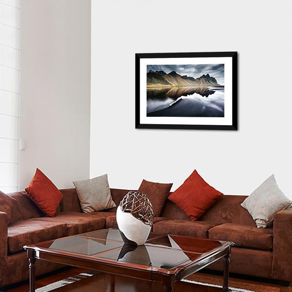 Beach With Wet Black Sand Panoramic Canvas Wall Art-1 Piece-36" x 12"-Tiaracle