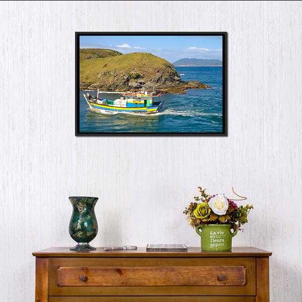 Cabo Frio Brazil Canvas Wall Art-1 Piece-Floating Frame-24" x 16"-Tiaracle