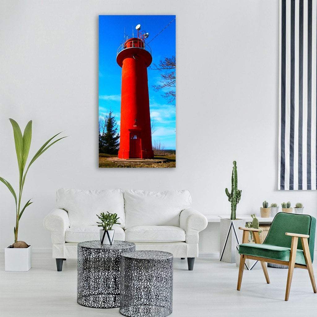 Beacon Coast Lighthouse Vertical Canvas Wall Art-1 Vertical-Gallery Wrap-12" x 24"-Tiaracle