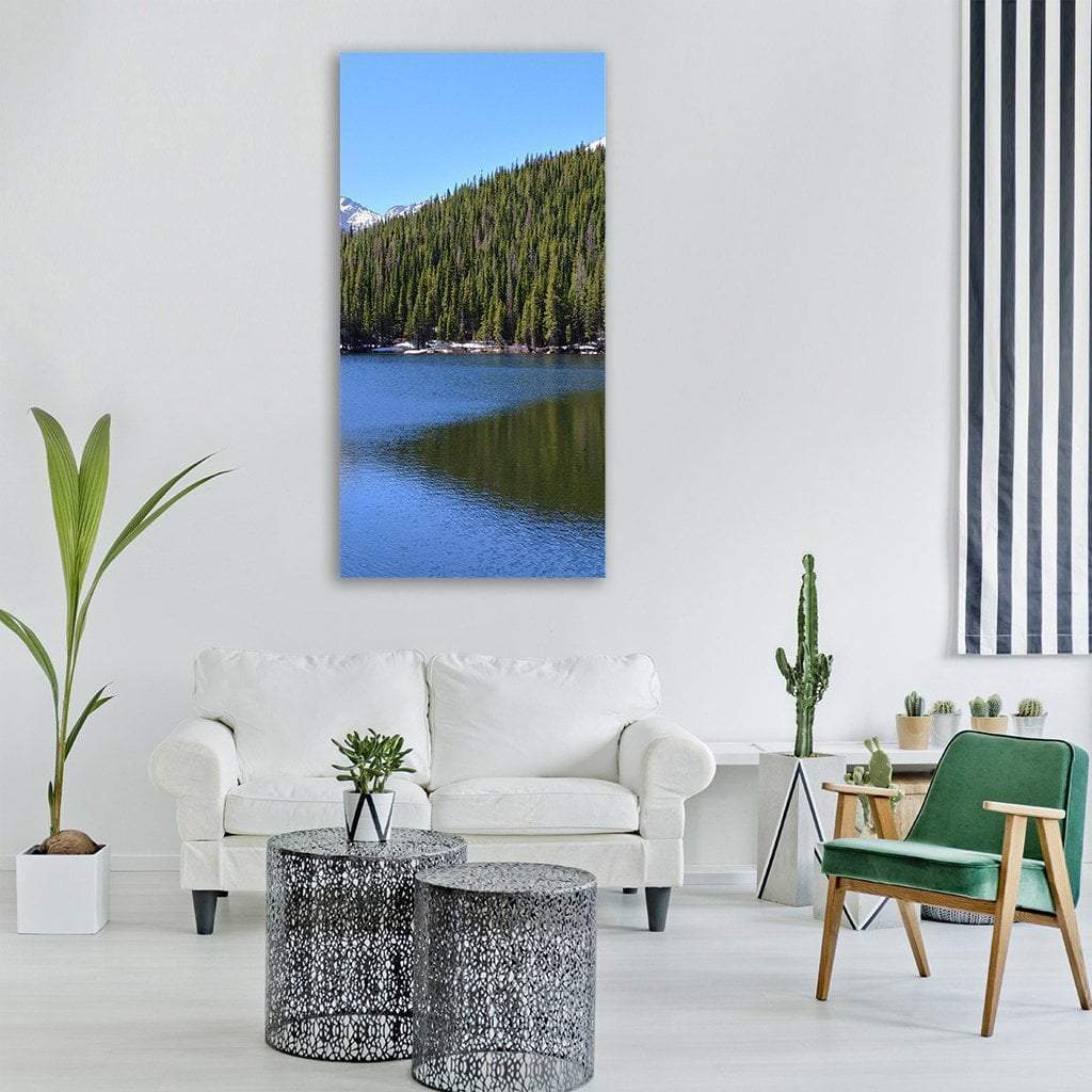 Bear Lake In Colorado Mountains Vertical Canvas Wall Art-1 Vertical-Gallery Wrap-12" x 24"-Tiaracle