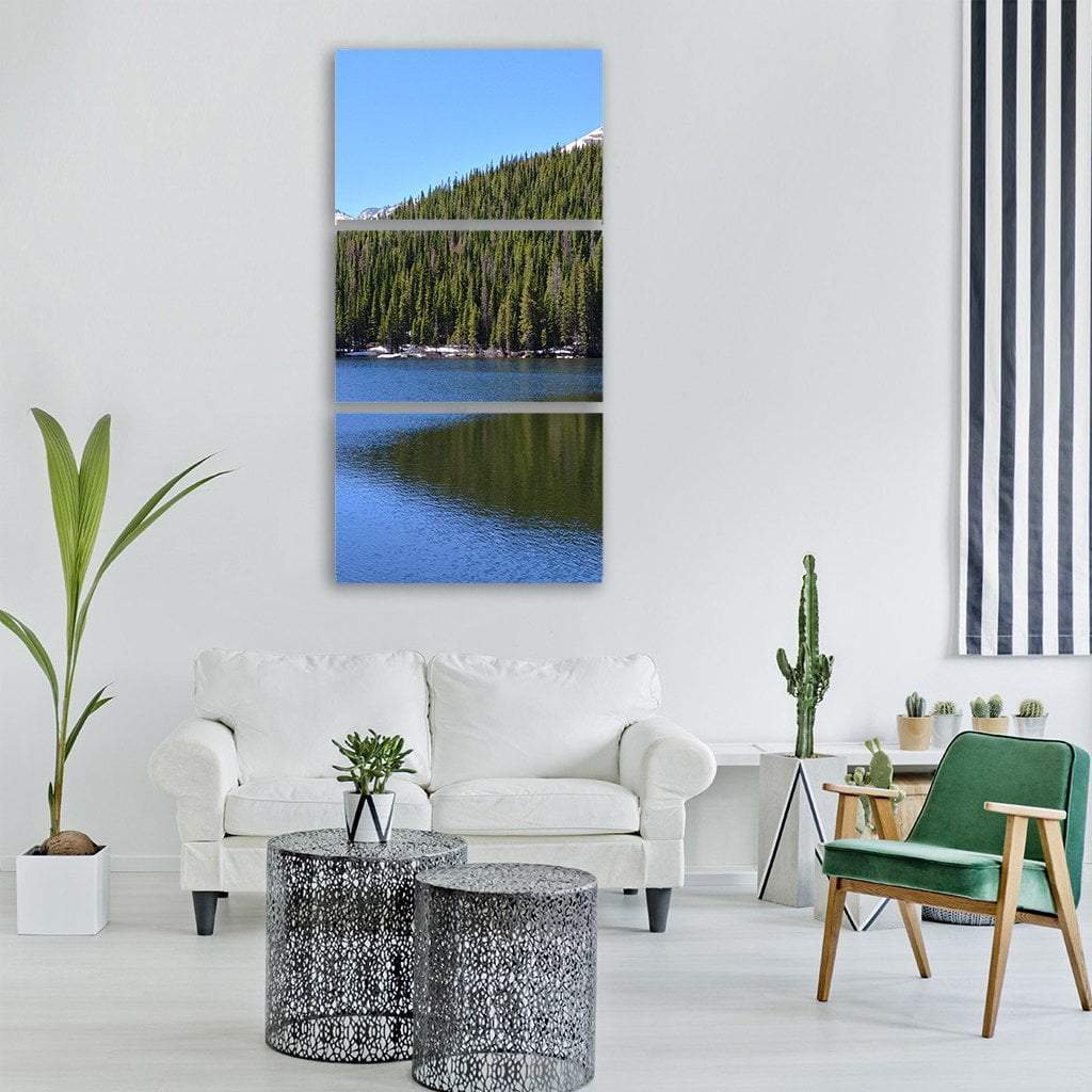 Bear Lake In Colorado Mountains Vertical Canvas Wall Art-1 Vertical-Gallery Wrap-12" x 24"-Tiaracle