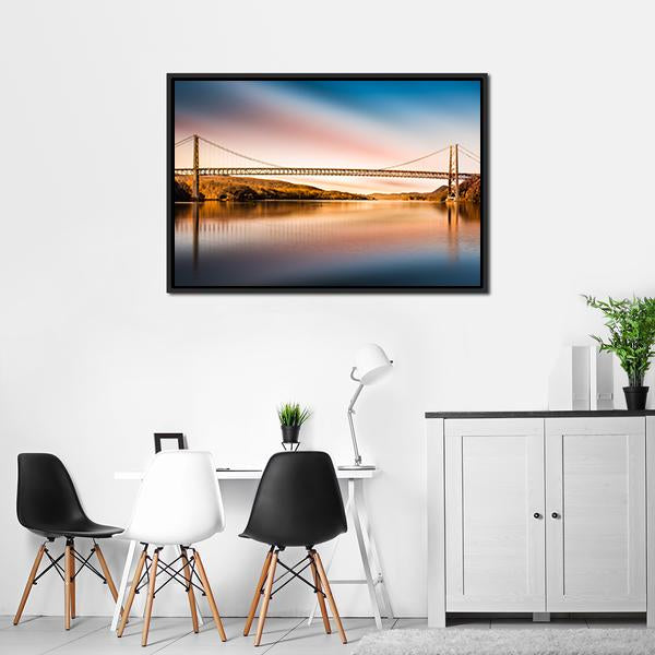 Bear Mountain Bridge Panoramic Canvas Wall Art-1 Piece-36" x 12"-Tiaracle