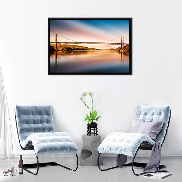 Bear Mountain Bridge Panoramic Canvas Wall Art-1 Piece-36" x 12"-Tiaracle