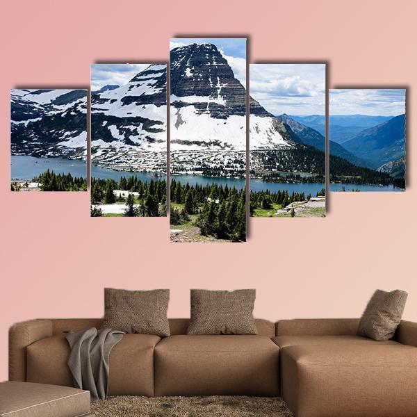 Bearhat Mountain Montana Canvas Wall Art-5 Star-Gallery Wrap-62" x 32"-Tiaracle