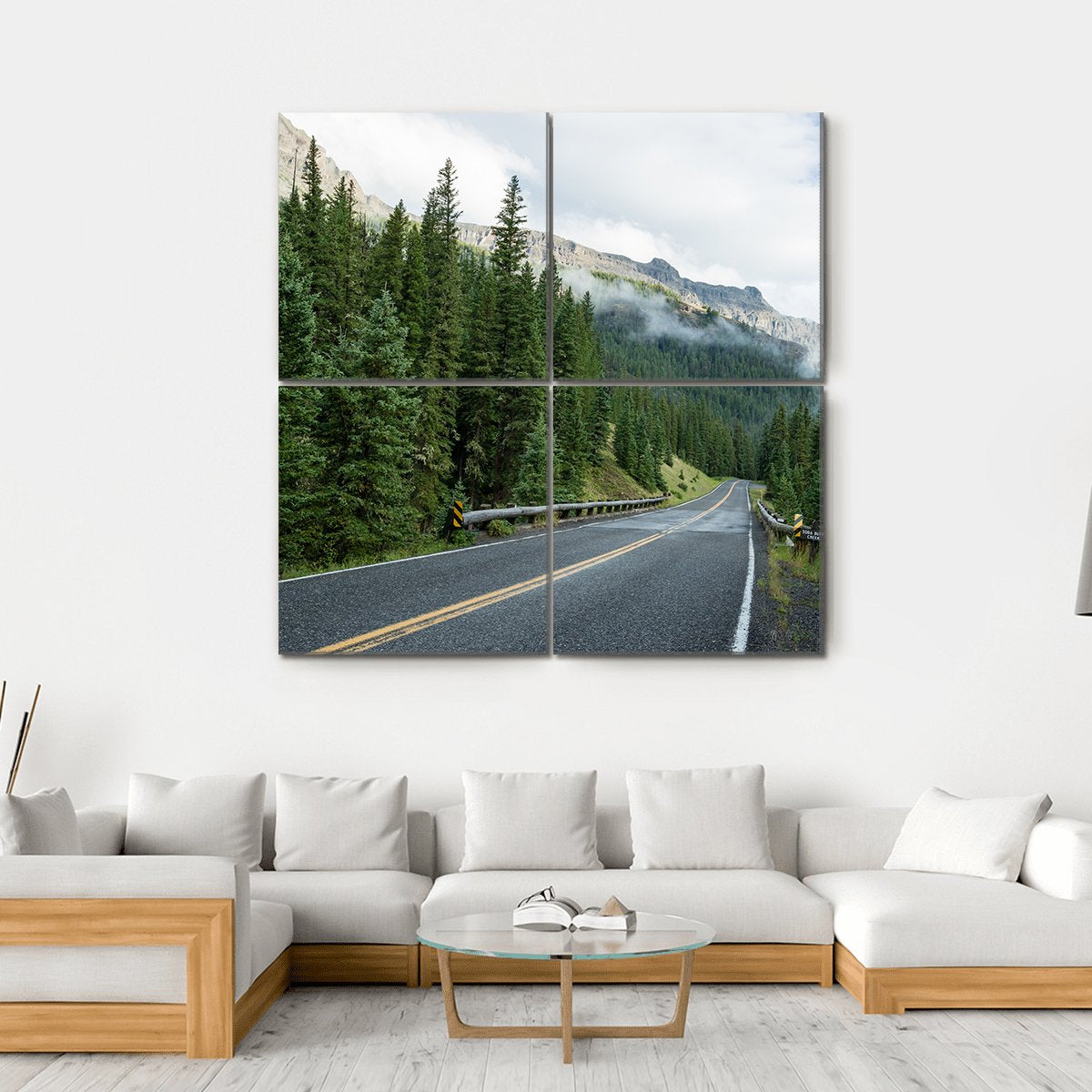 Beartooth Highway Montana Canvas Wall Art-4 Square-Gallery Wrap-17" x 17"-Tiaracle