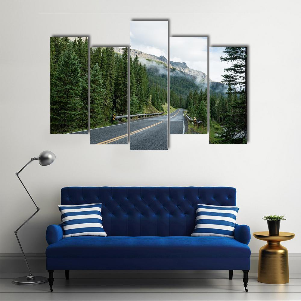 Beartooth Highway Montana Canvas Wall Art-5 Pop-Gallery Wrap-47" x 32"-Tiaracle