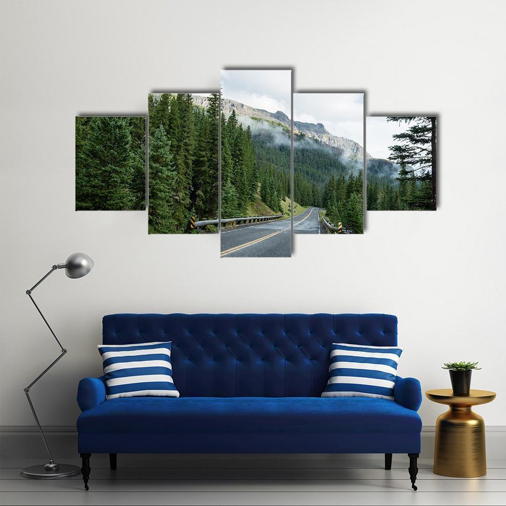 Beartooth Highway Montana Canvas Wall Art-5 Star-Gallery Wrap-62" x 32"-Tiaracle