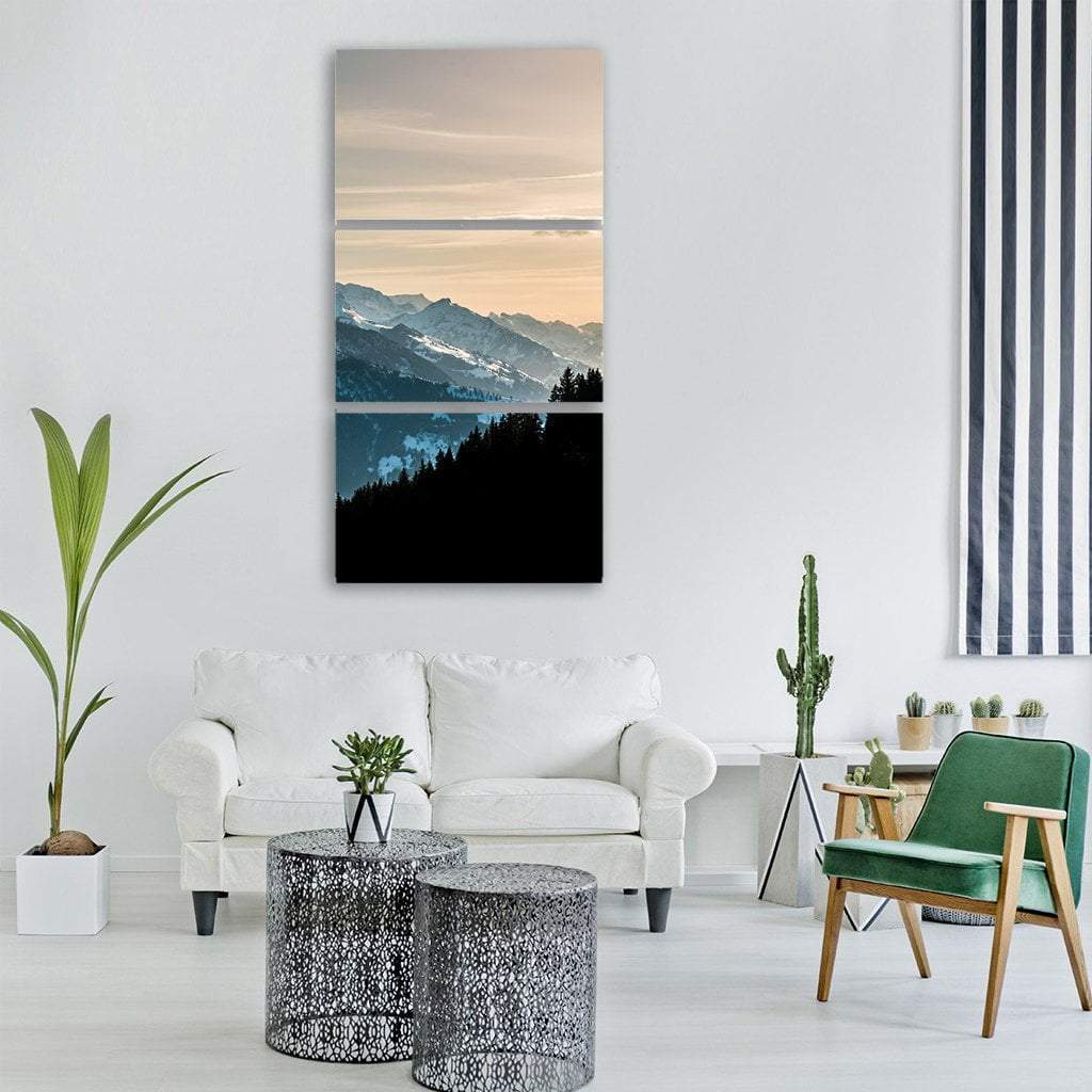 Beatenberg Mountain Switzerland Vertical Canvas Wall Art-3 Vertical-Gallery Wrap-12" x 25"-Tiaracle