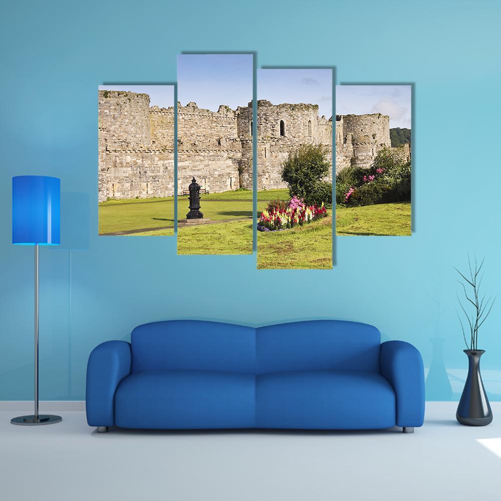 Beaumaris Castle UK Canvas Wall Art-4 Pop-Gallery Wrap-50" x 32"-Tiaracle