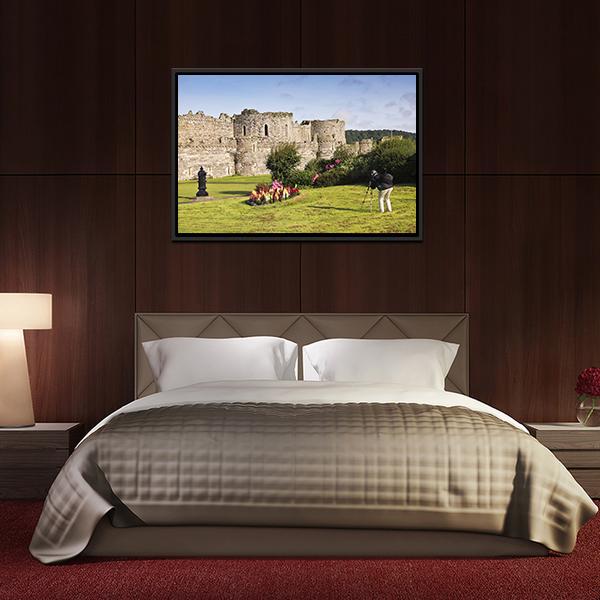 Beaumaris Castle UK Panoramic Canvas Wall Art-1 Piece-36" x 12"-Tiaracle