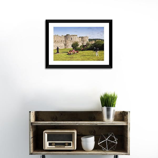 Beaumaris Castle UK Panoramic Canvas Wall Art-1 Piece-36" x 12"-Tiaracle