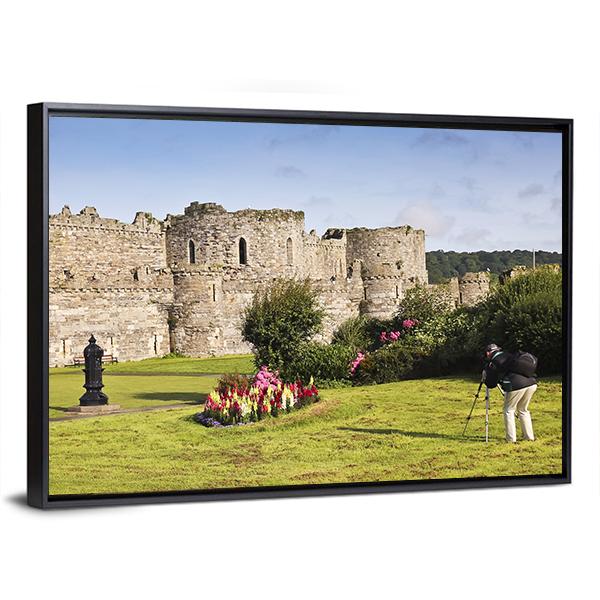 Beaumaris Castle UK Panoramic Canvas Wall Art-1 Piece-36" x 12"-Tiaracle