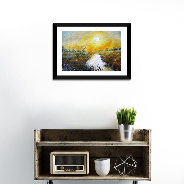 Abstract Of Windmill Canvas Wall Art-1 Piece-Framed Print-20" x 16"-Tiaracle
