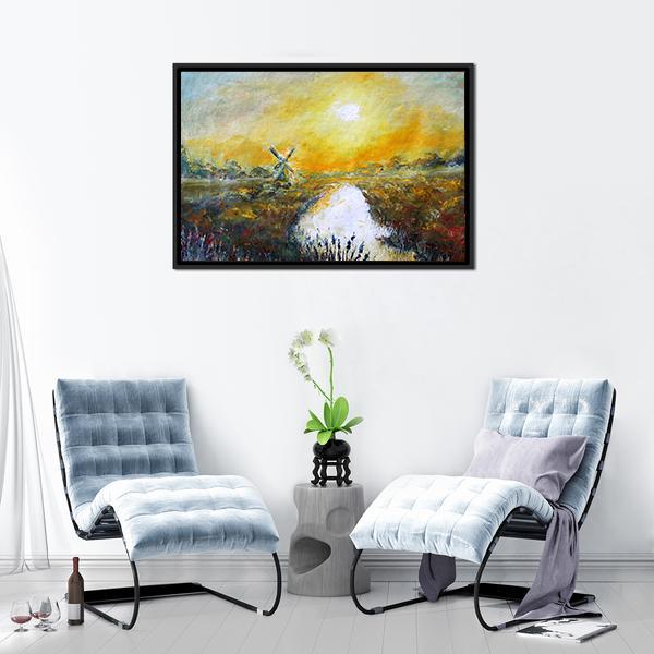 Abstract Of Windmill Canvas Wall Art-3 Horizontal-Gallery Wrap-25" x 16"-Tiaracle
