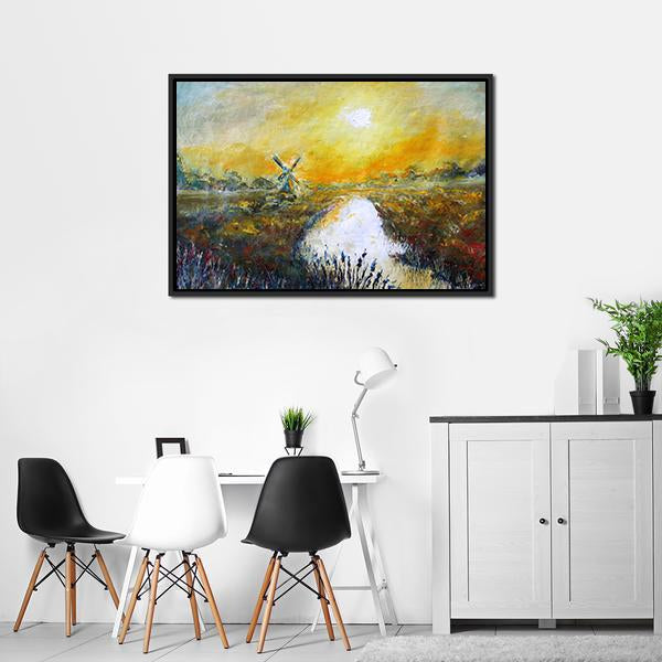 Abstract Of Windmill Canvas Wall Art-3 Horizontal-Gallery Wrap-25" x 16"-Tiaracle