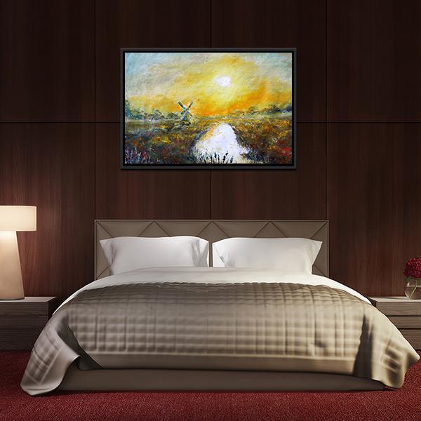 Abstract Of Windmill Canvas Wall Art-3 Horizontal-Gallery Wrap-25" x 16"-Tiaracle