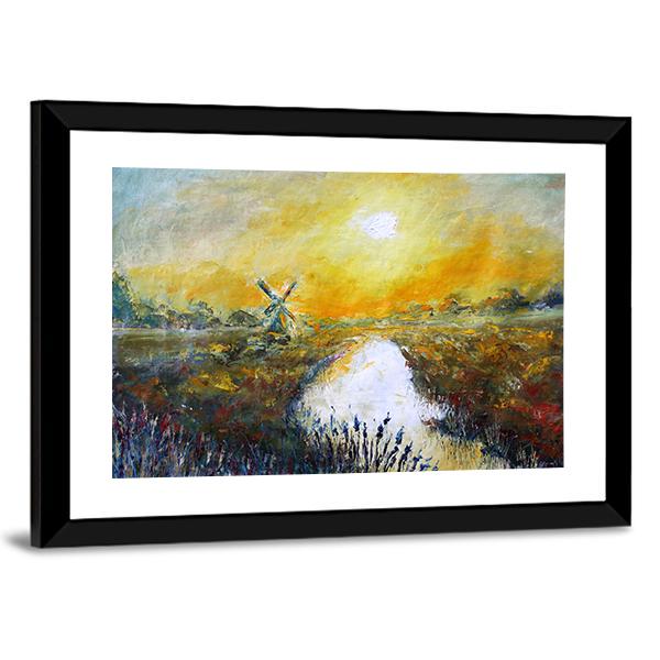 Abstract Of Windmill Canvas Wall Art-3 Horizontal-Gallery Wrap-25" x 16"-Tiaracle