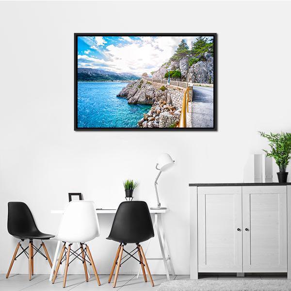 Adriatic Sea Coastline Canvas Wall Art-3 Horizontal-Gallery Wrap-25" x 16"-Tiaracle