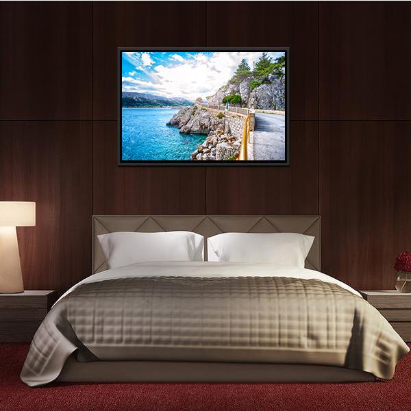 Adriatic Sea Coastline Canvas Wall Art-3 Horizontal-Gallery Wrap-25" x 16"-Tiaracle