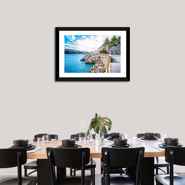 Adriatic Sea Coastline Canvas Wall Art-5 Horizontal-Gallery Wrap-22" x 12"-Tiaracle
