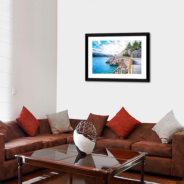Adriatic Sea Coastline Canvas Wall Art-5 Horizontal-Gallery Wrap-22" x 12"-Tiaracle