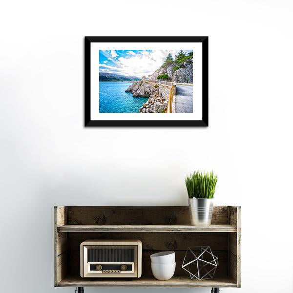Adriatic Sea Coastline Canvas Wall Art-1 Piece-Framed Print-20" x 16"-Tiaracle