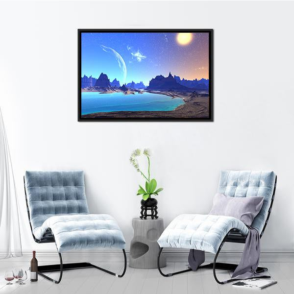 Beautiful Alien Planet Canvas Wall Art-5 Horizontal-Gallery Wrap-22" x 12"-Tiaracle