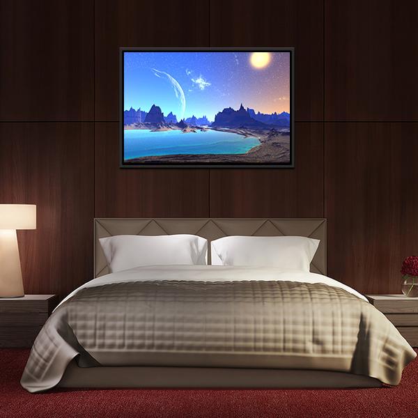 Beautiful Alien Planet Canvas Wall Art-5 Horizontal-Gallery Wrap-22" x 12"-Tiaracle