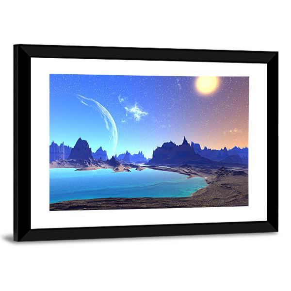 Beautiful Alien Planet Canvas Wall Art-5 Horizontal-Gallery Wrap-22" x 12"-Tiaracle