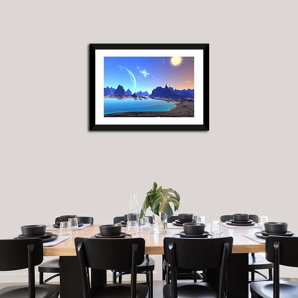 Beautiful Alien Planet Canvas Wall Art-5 Horizontal-Gallery Wrap-22" x 12"-Tiaracle