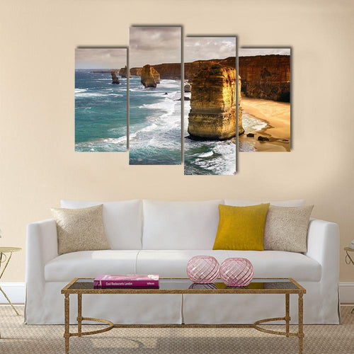 Apostles In Australia Canvas Wall Art-4 Pop-Gallery Wrap-50" x 32"-Tiaracle