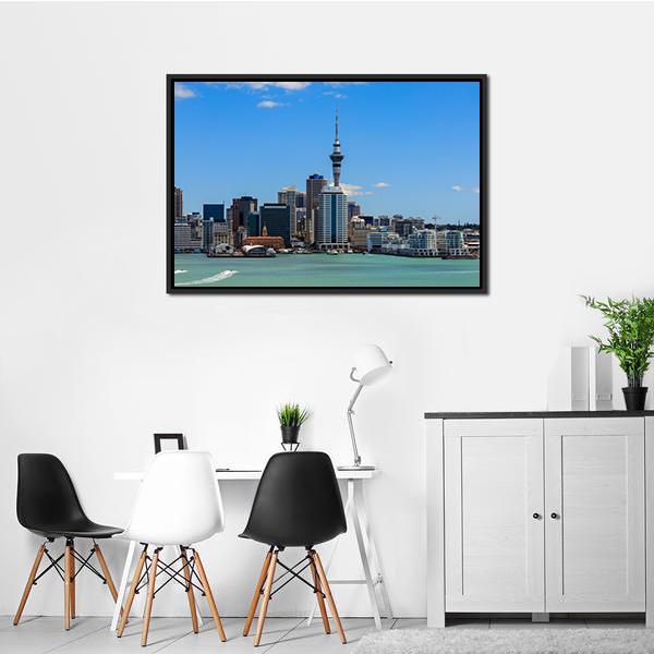 Auckland Cityscape Canvas Wall Art-5 Horizontal-Gallery Wrap-22" x 12"-Tiaracle