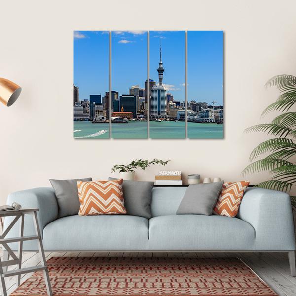 Auckland Cityscape Canvas Wall Art-4 Horizontal-Gallery Wrap-34" x 24"-Tiaracle