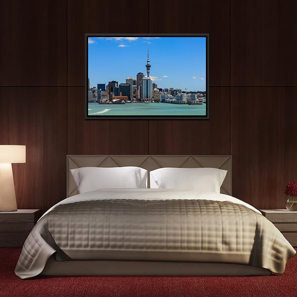 Auckland Cityscape Canvas Wall Art-5 Horizontal-Gallery Wrap-22" x 12"-Tiaracle