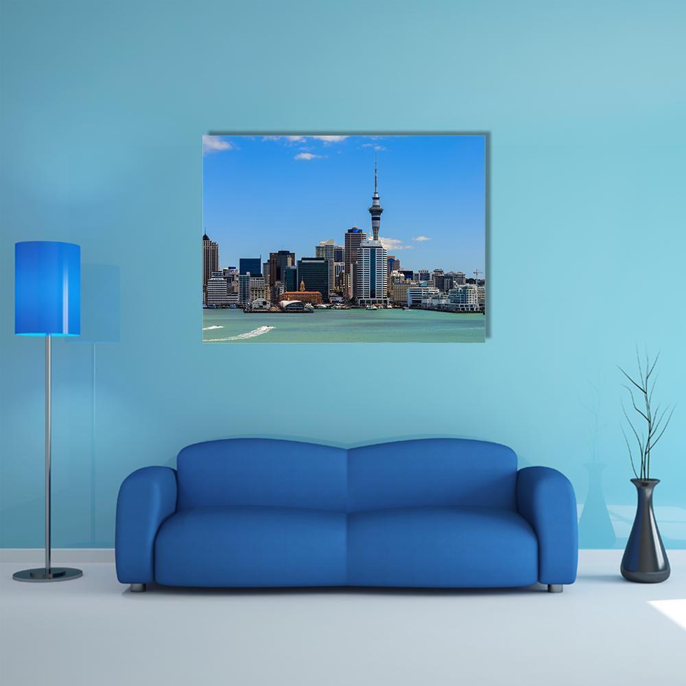 Auckland Cityscape Canvas Wall Art-1 Piece-Gallery Wrap-48" x 32"-Tiaracle