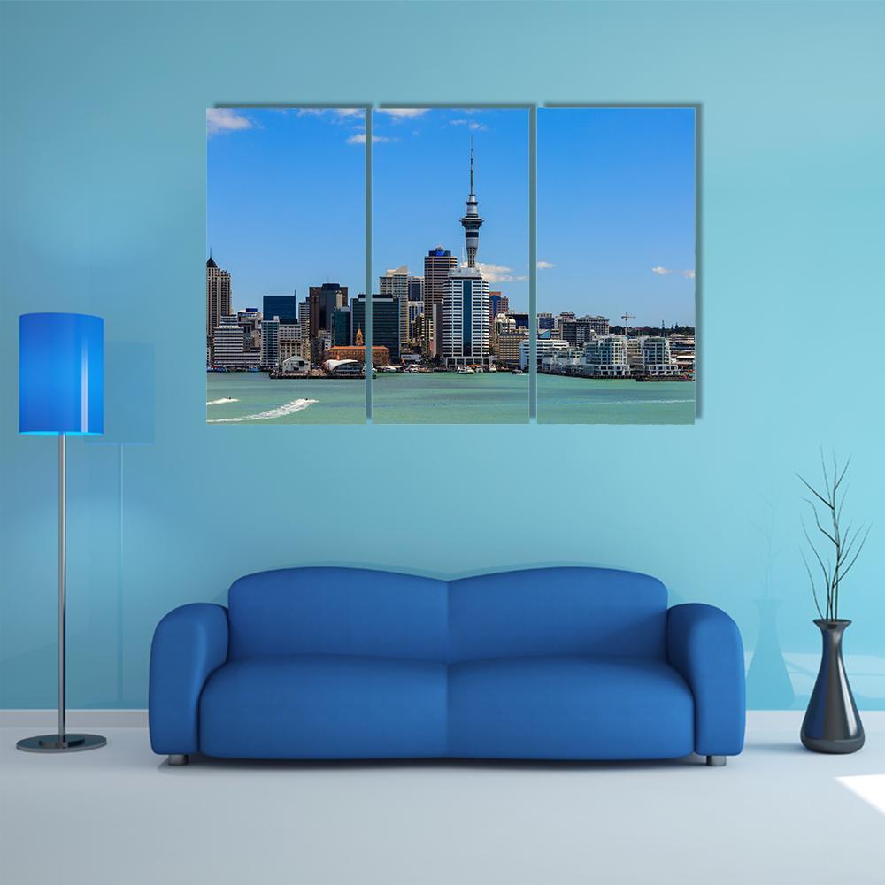 Auckland Cityscape Canvas Wall Art-3 Horizontal-Gallery Wrap-37" x 24"-Tiaracle